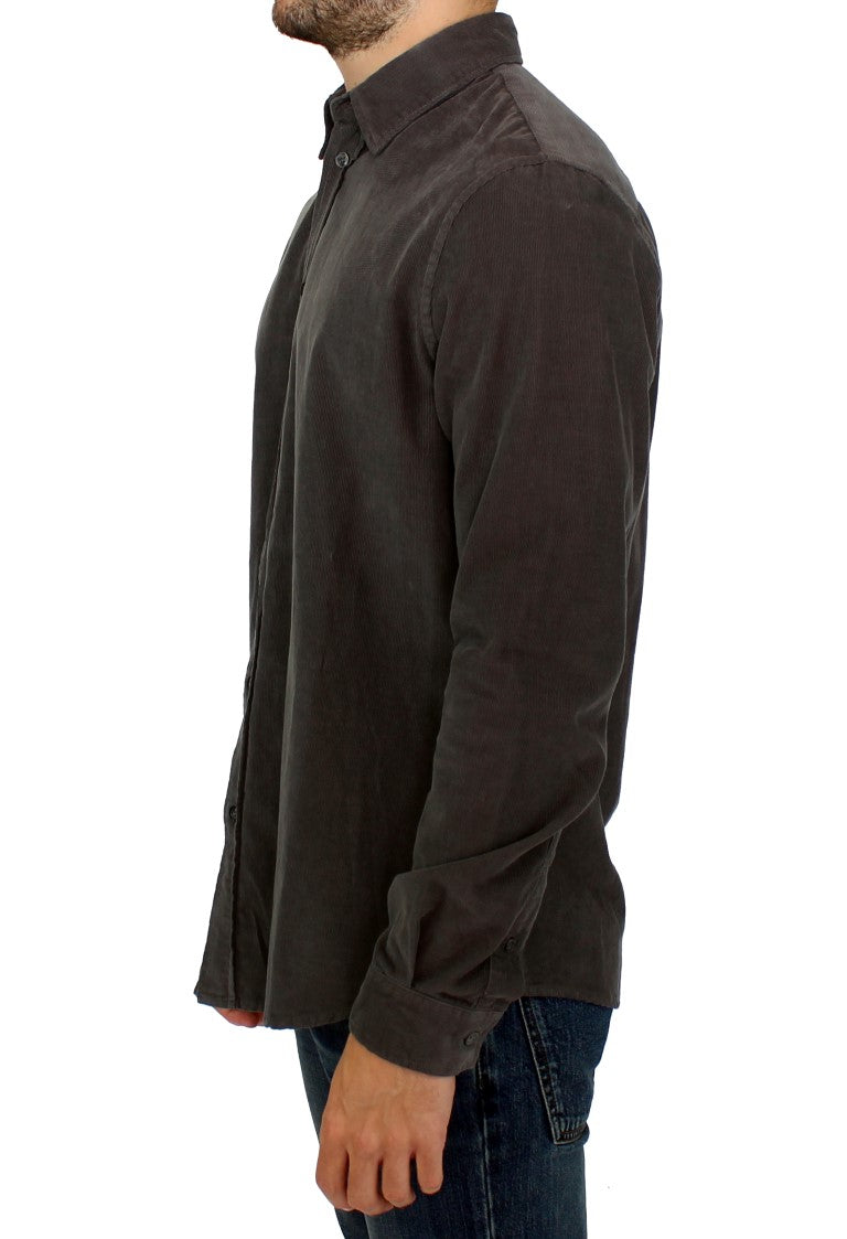 GF Ferre Grünes Freizeithemd aus Baumwolle mit Knopfleiste